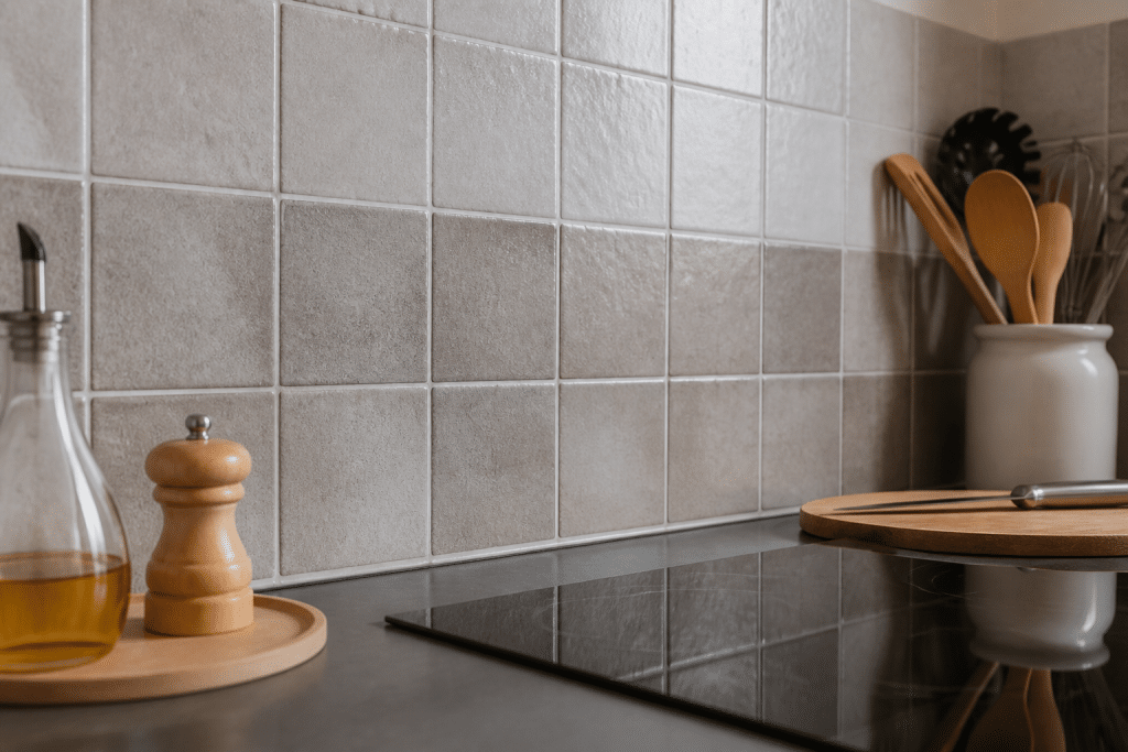 Carreaux de cuisine avec indicateurs resistance abrasion chaleur