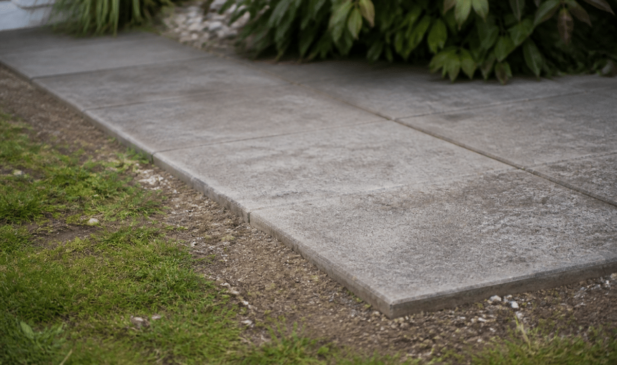 Dalle de jardin posee directement sur le sol sans fondation beton