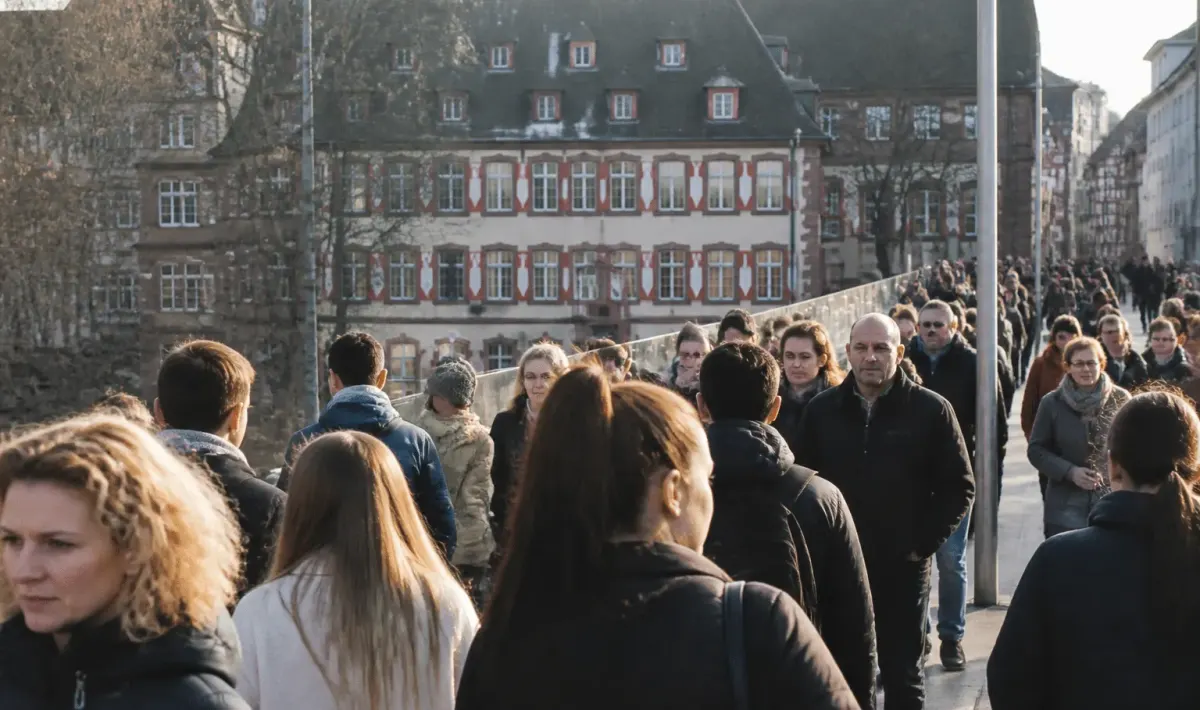 Graphique montrant population croissante Haguenau avec courbe ascendante