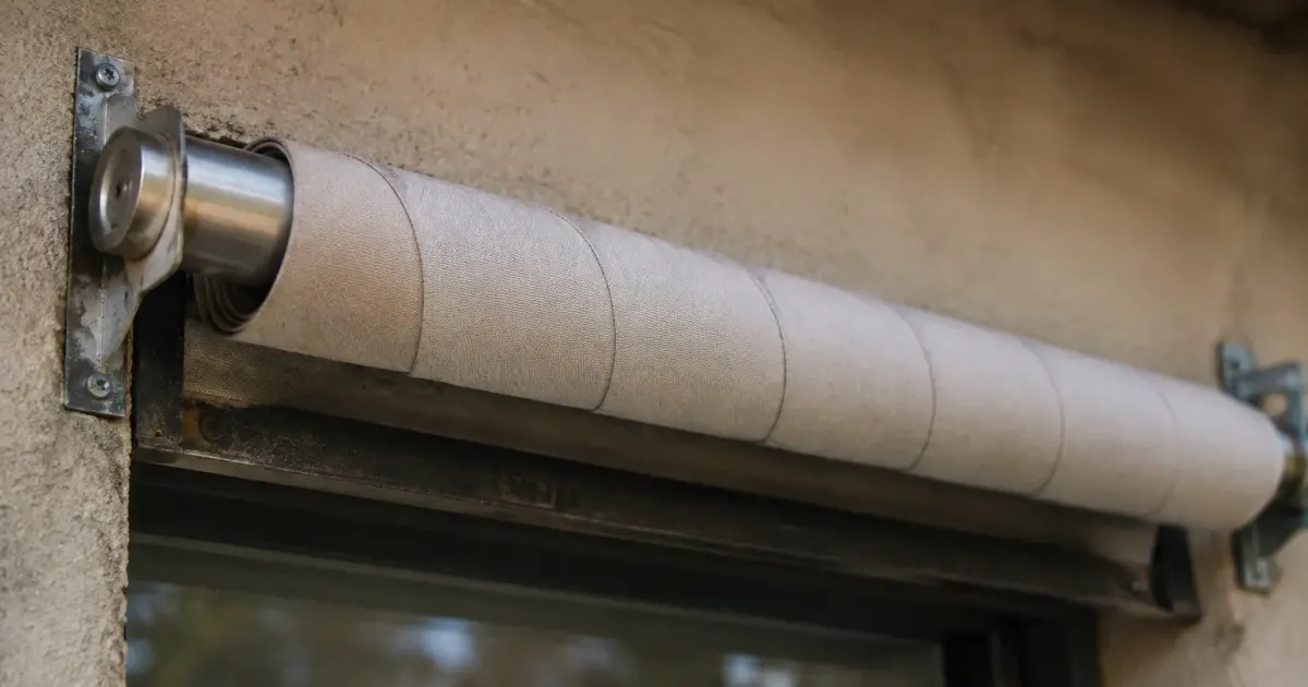 Tissu en spirale sur cylindre metallique au linteau